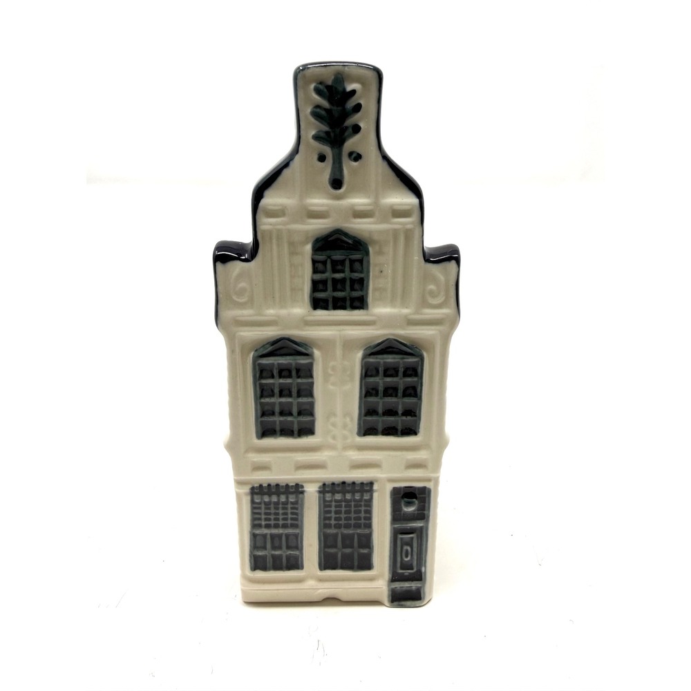 KLM Bols Blue Delft Dutch Canal House No 24 Miniature Ceramic Bottle Figurine